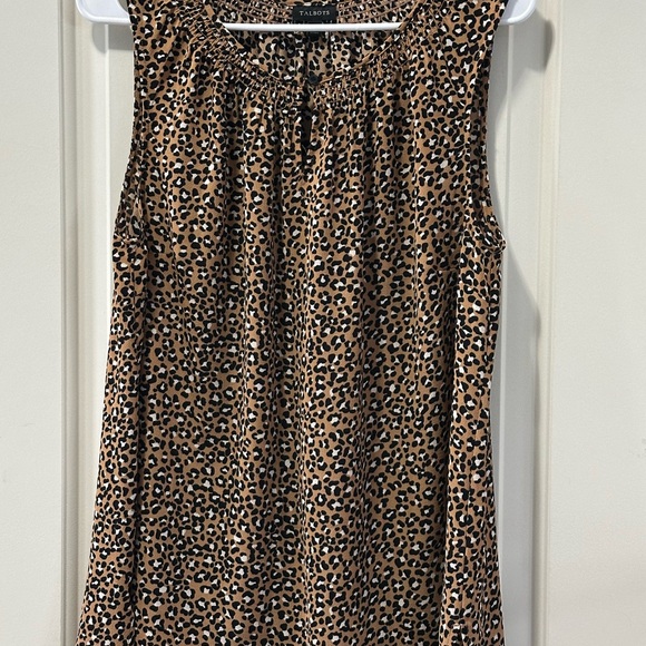 Talbots Leopard Print Sleeveless Top Size Large - Picture 5 of 6